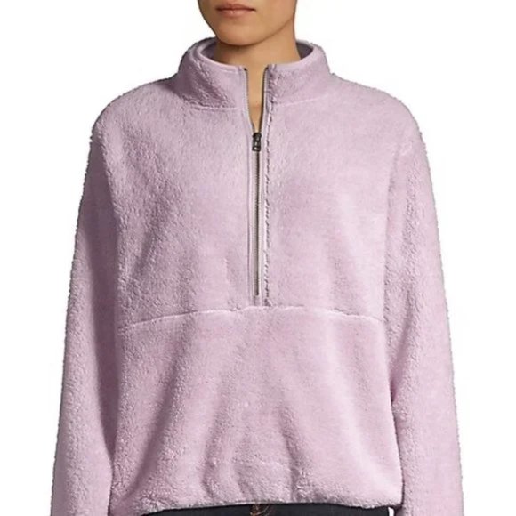 Core Life Quarter-Zip Faux Shearling Pullover - Picture 2 of 6